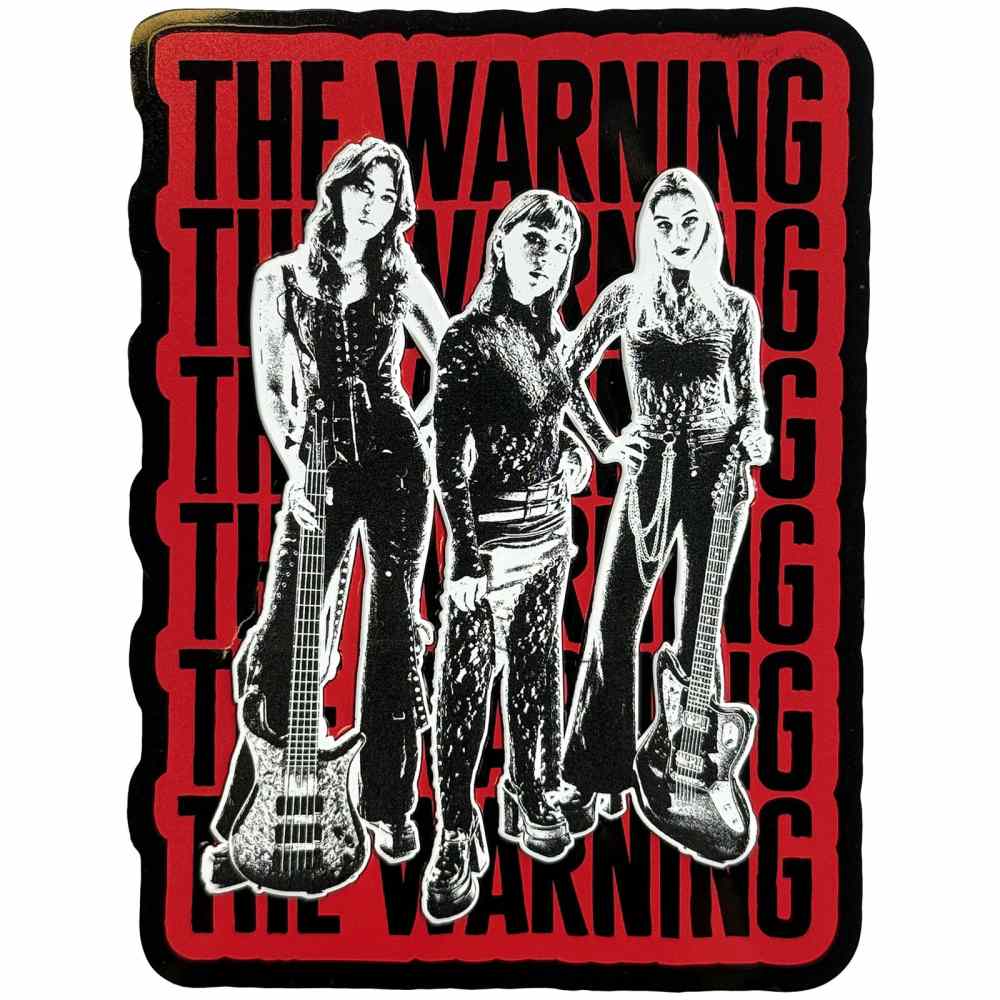 The Warning - Stacked Koelkastmagneet - Rood/Multicolours